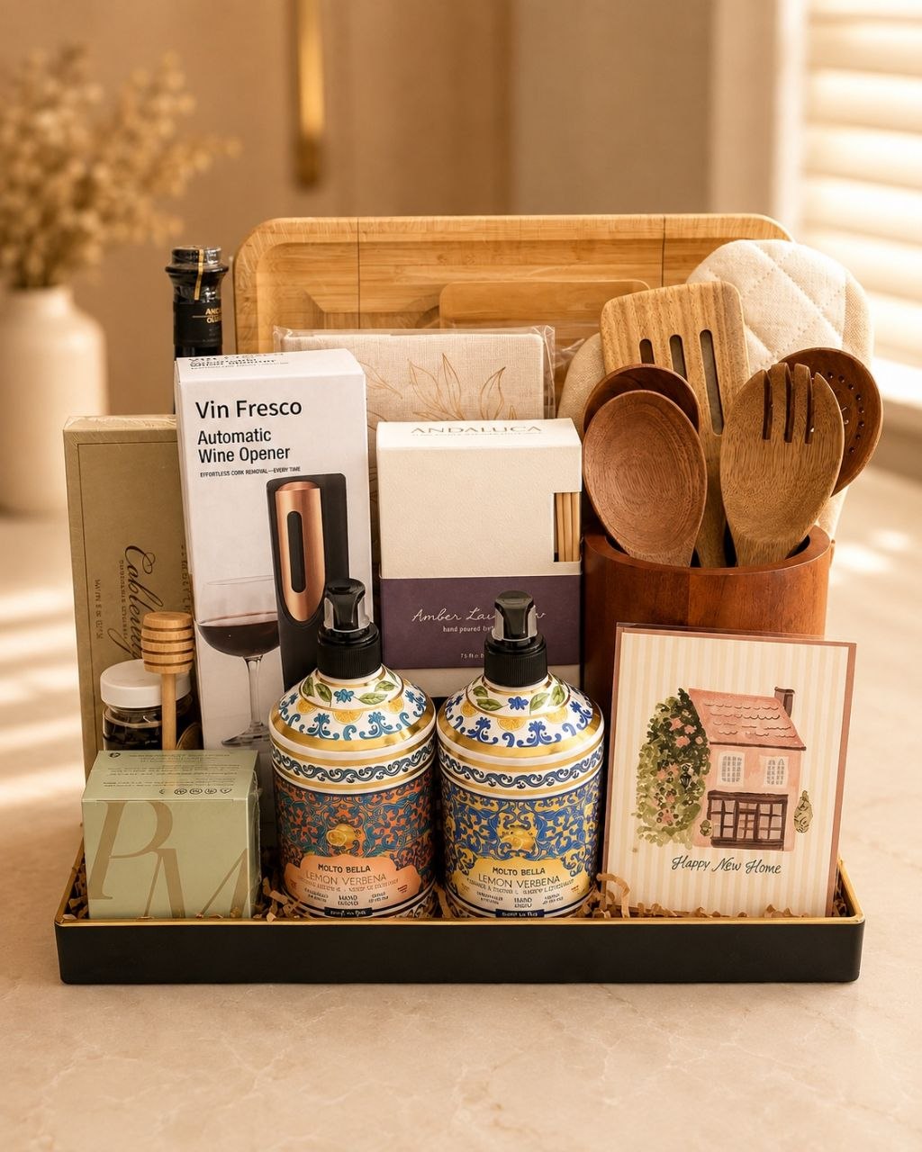 Concierge Collection closing gift collection arranged on a serving tray