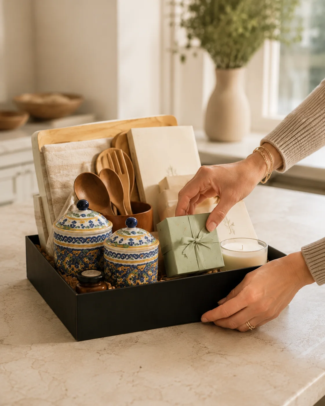 A welcome collection being carefully assembled and checked by hand
